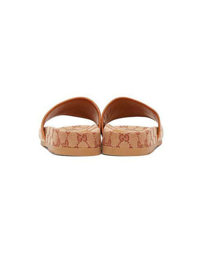 GUCCI Men's Luxury Leather Slippers - New with Tags and Box