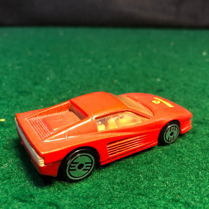 Ferrari Testarossa Red Tan Int by HotWheels 1:64 (UH)(1897)(No box)