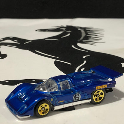 Ferrari 512M Blue N 6 by HotWheels 1:64 (Gold 5SP)(J3246)(No box)