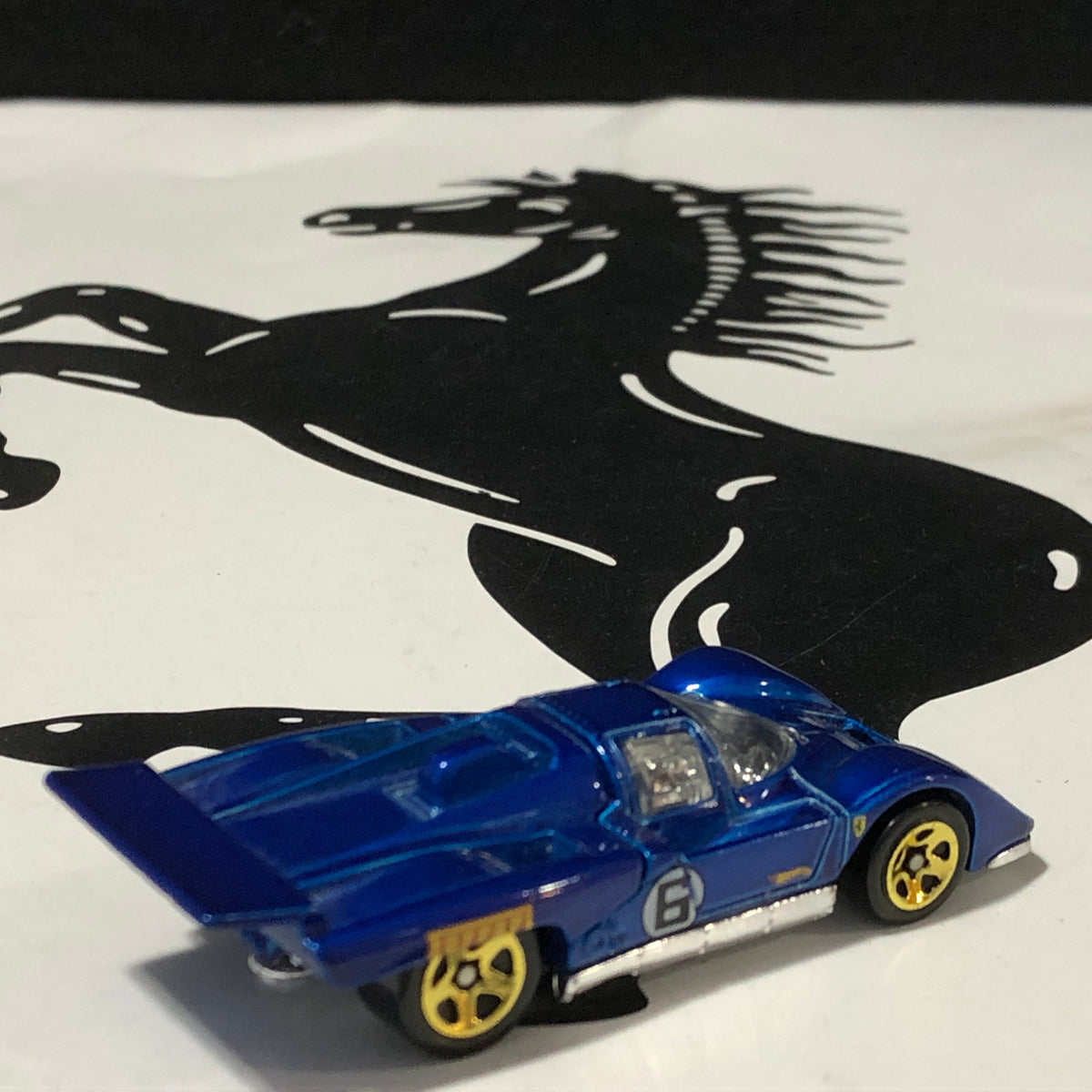 Ferrari 512M Blue N 6 by HotWheels 1:64 (Gold 5SP)(J3246)(No box)