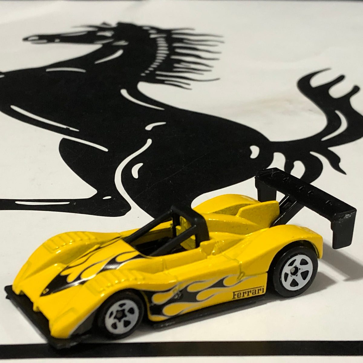 Ferrari 333 SP Yellow by HotWheels 1:64 (White 5SP)(L3092)(No box)
