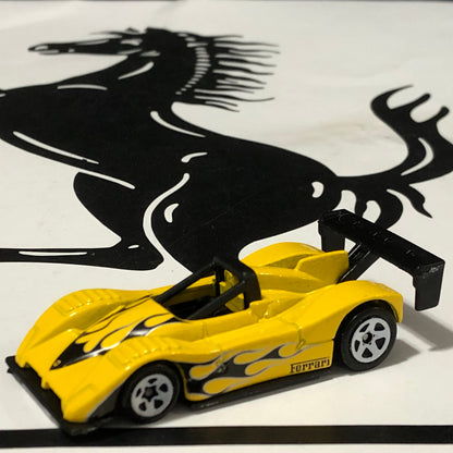 Ferrari 333 SP Yellow by HotWheels 1:64 (White 5SP)(L3092)(No box)