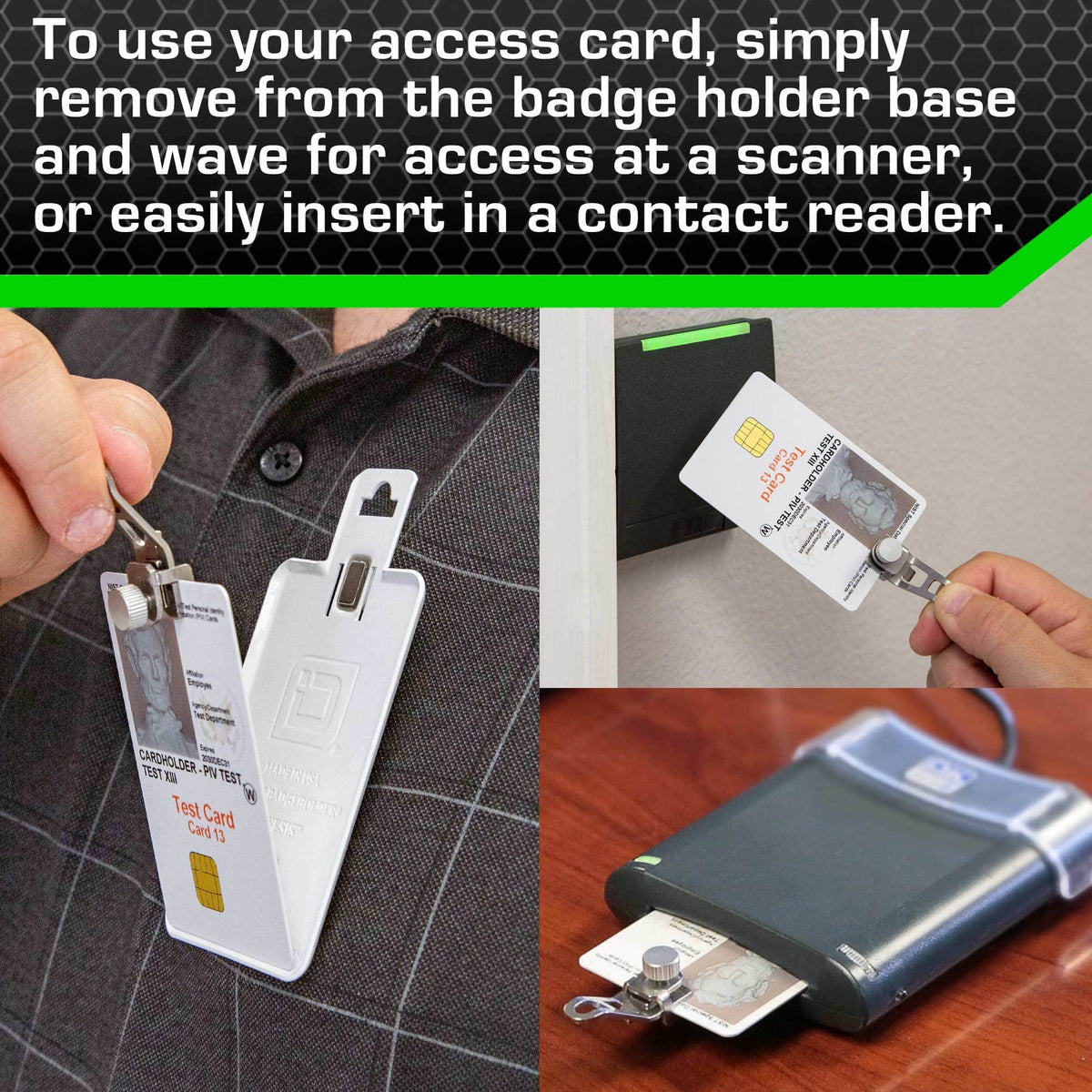 All Metal Magnetic Badge Holder - RFID Secure Badge Holder Genesis™ with BloxProx™