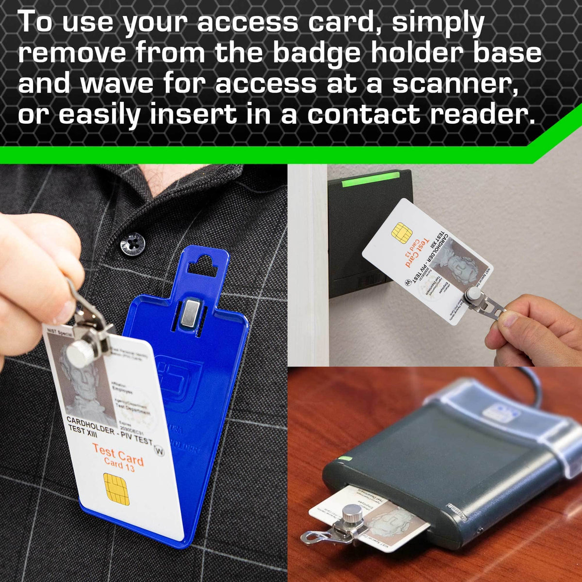 All Metal Magnetic Badge Holder - RFID Secure Badge Holder Genesis™ with BloxProx™