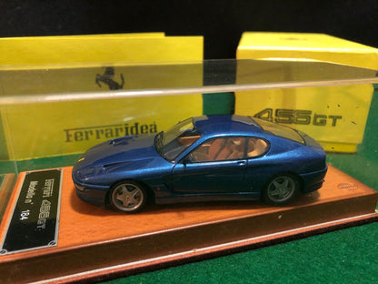 Ferrari 456 GT Metallic Blue - Schedoni Leather Base by BBR 1:43