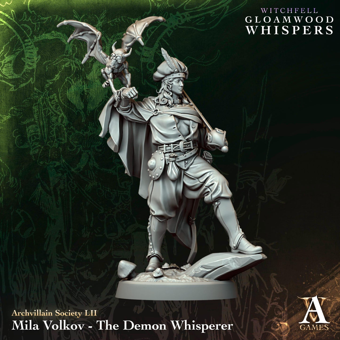 Mila Volkov impresa en 3D de Archvillain Games