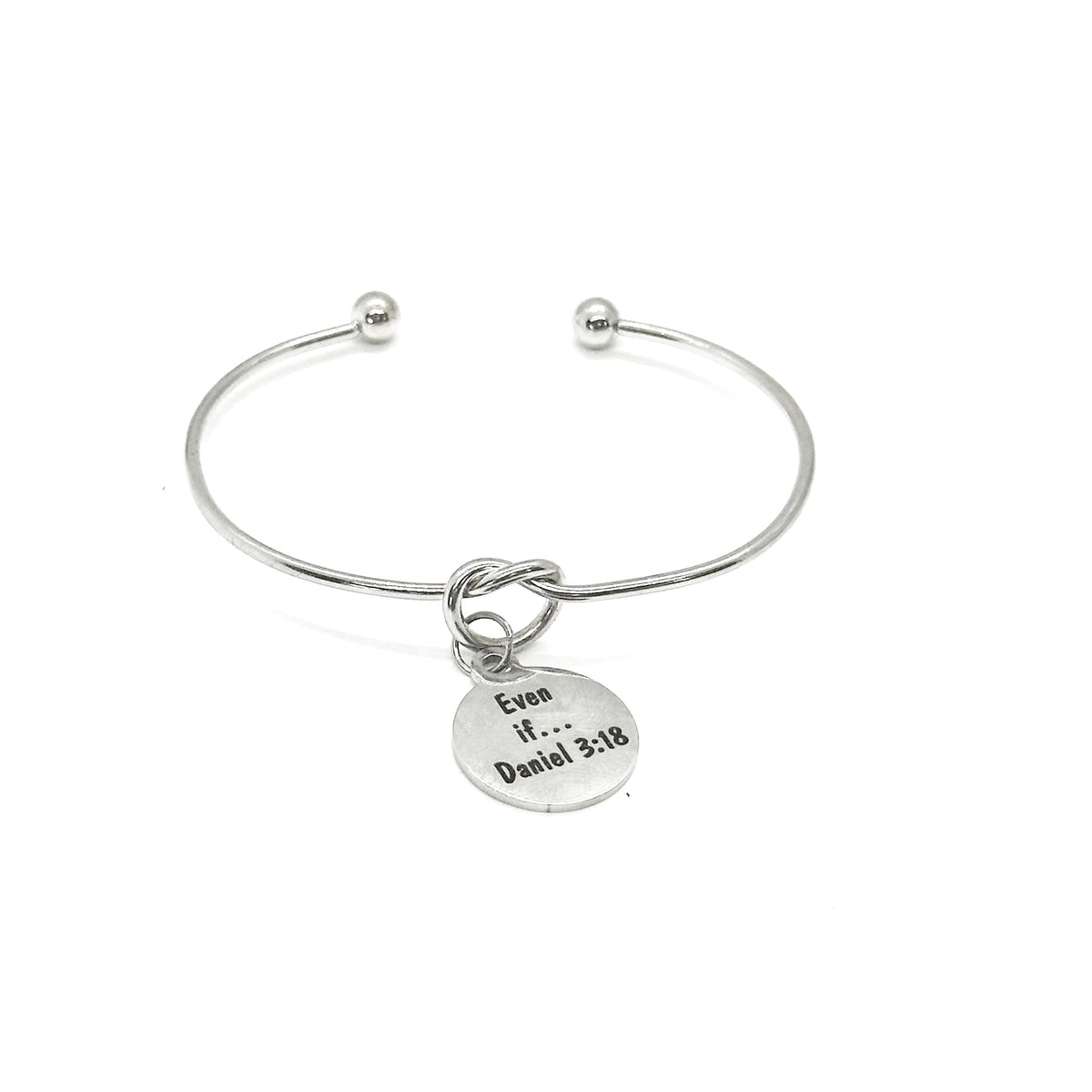Even If Daniel 3 18 Charm Cuff Bracelet Christian Scripture Bracelet Faith Jewelry Gift Silvertone Cuff