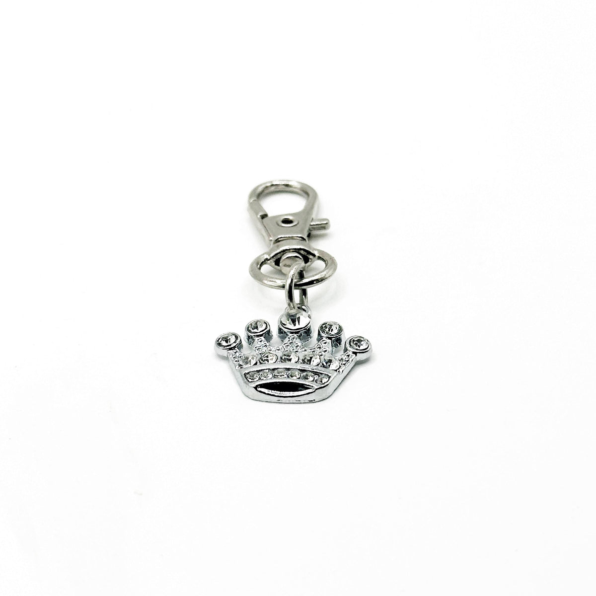 Rhinestone Crown Charm Clip On