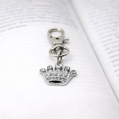 Rhinestone Crown Charm Clip On