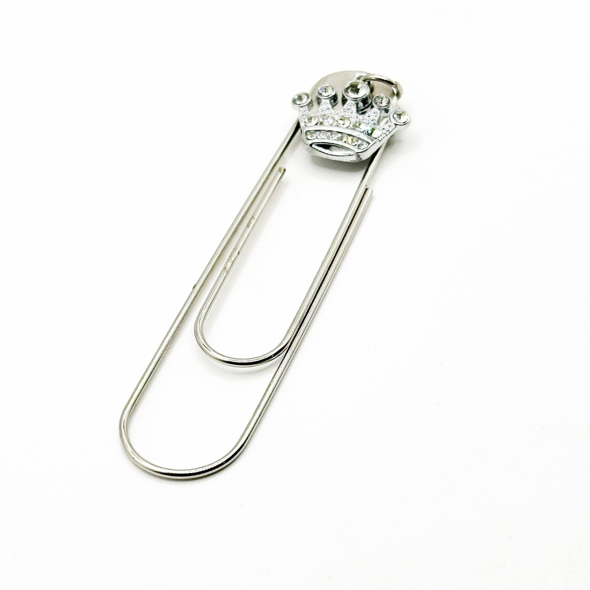 Rhinestone Crown Paperclip Bookmark