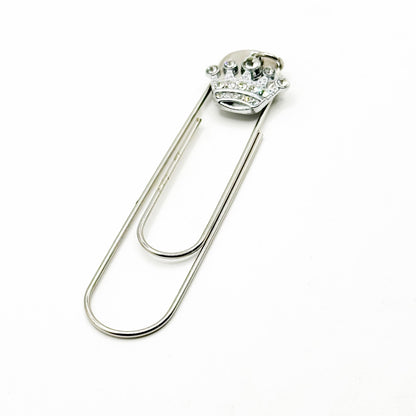 Rhinestone Crown Paperclip Bookmark