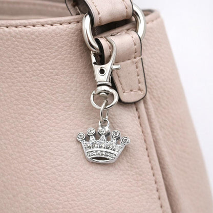 Rhinestone Crown Charm Clip On