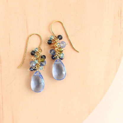 White Chalcedony Bala Earrings