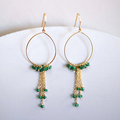 Green Apatite Mini Swing Earrings