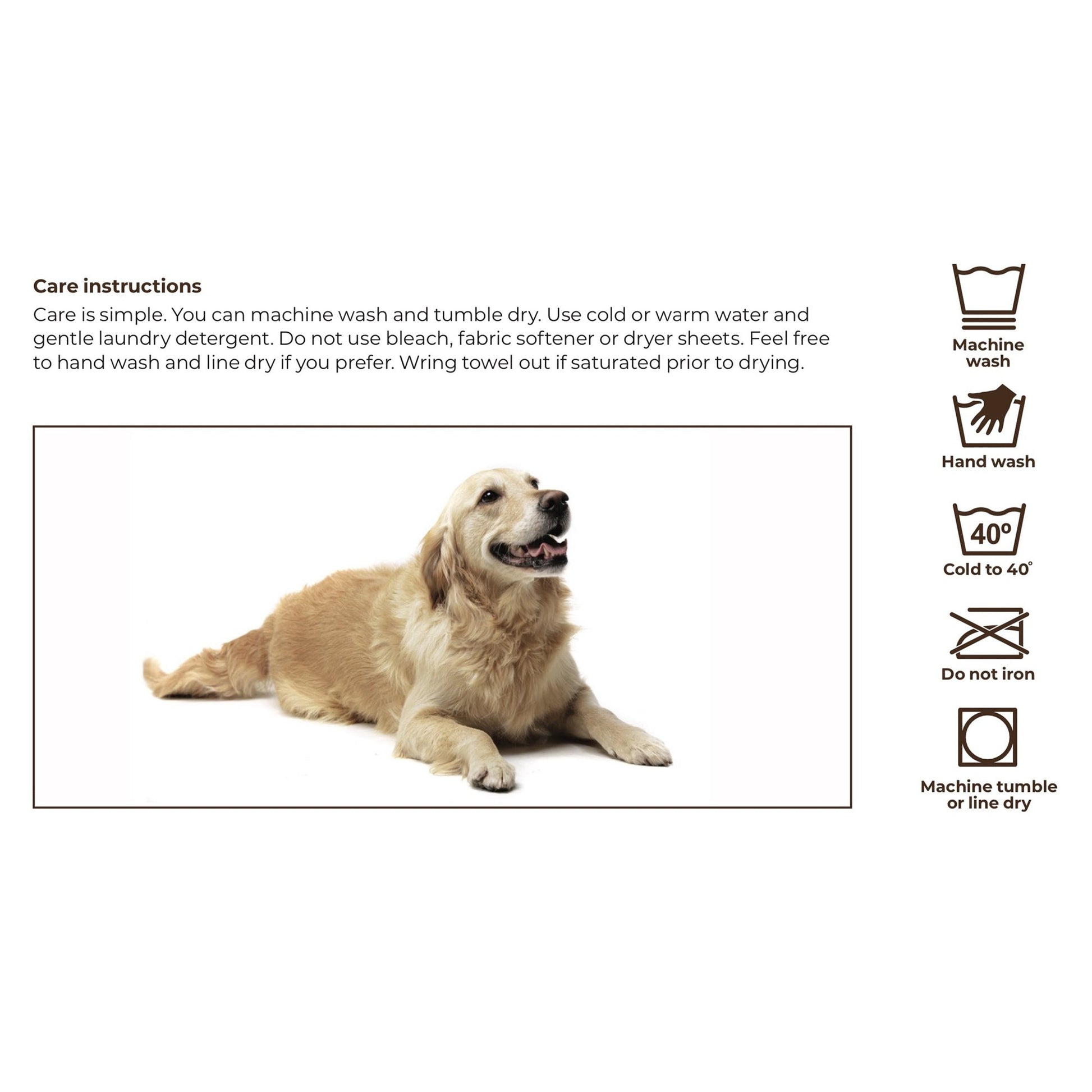 Doggy DrySaver – Premium Chenille Pet Drying Towel (70 x 40 cm / 27.5 x 15.7 in) — photo 4 of 5