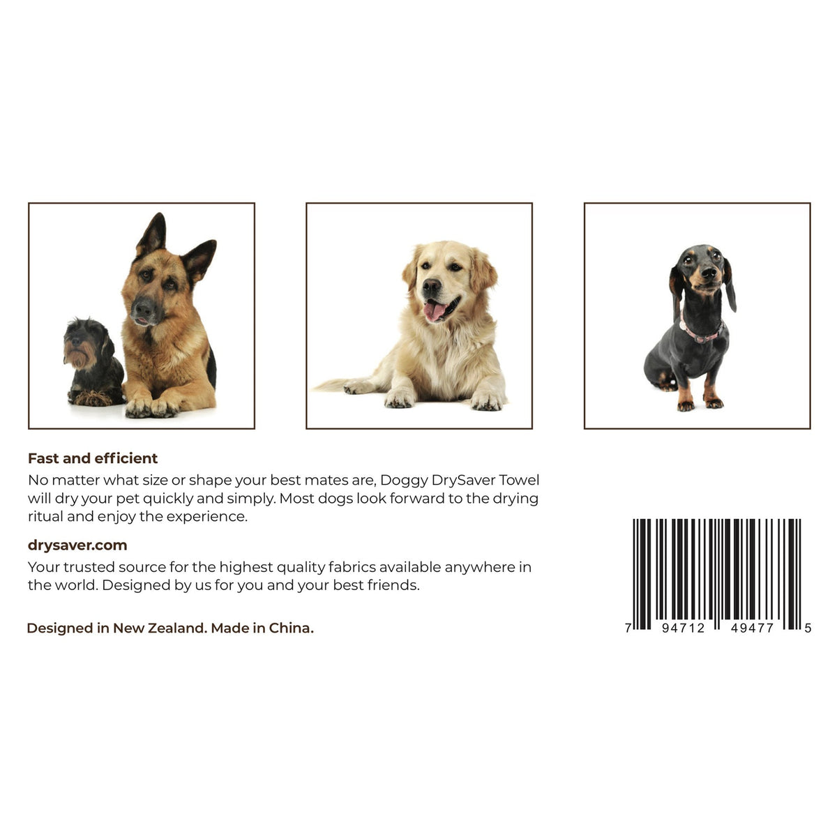 Doggy DrySaver – Premium Chenille Pet Drying Towel (70 x 40 cm / 27.5 x 15.7 in) — photo 2 of 5
