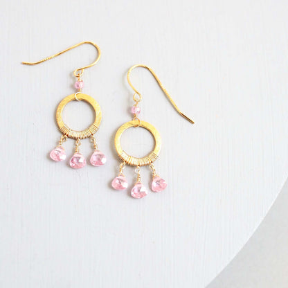 Rose Quartz Mini Boho Earrings