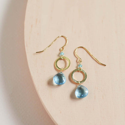 Aquamarine Quartz Silver Airie Earring