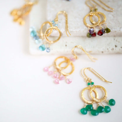 Rose Quartz Mini Boho Earrings