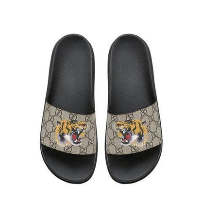 GUCCI Men's Luxury Leather Pantoufles - Comfortable & Stylish House Slippers