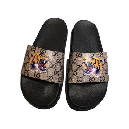 GUCCI Men's Luxurious Leather Slippers - New with Tags & Box