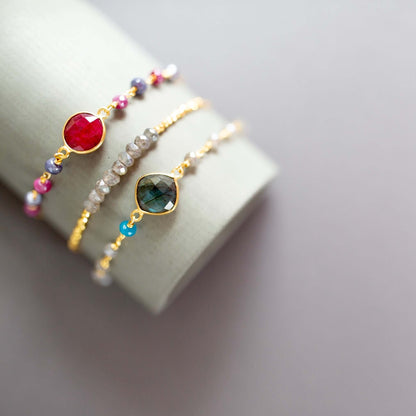 Labradorite Adjustable Stacking Bracelet
