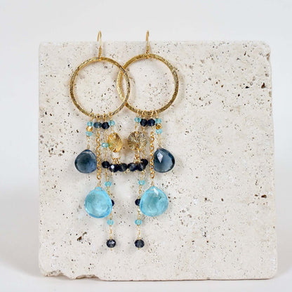 Iolite & Aquamarine Ammil Earrings