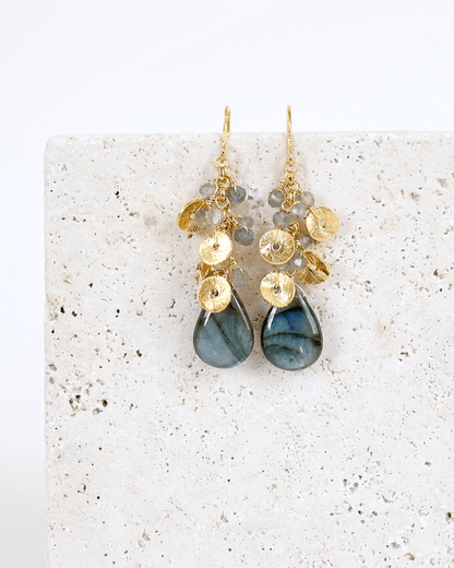 Labradorite Necklace & Earring Layering Set