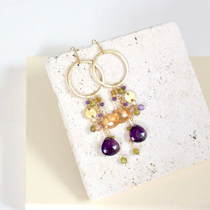 Rose Pink Gemstones Ammil Earrings