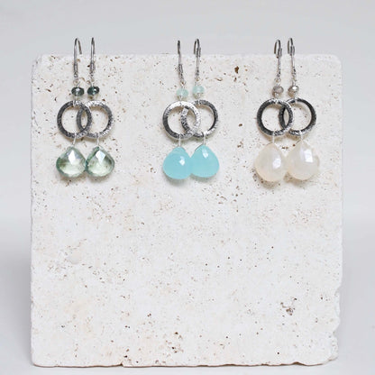 The Airie Earring - Green Amethyst Gold