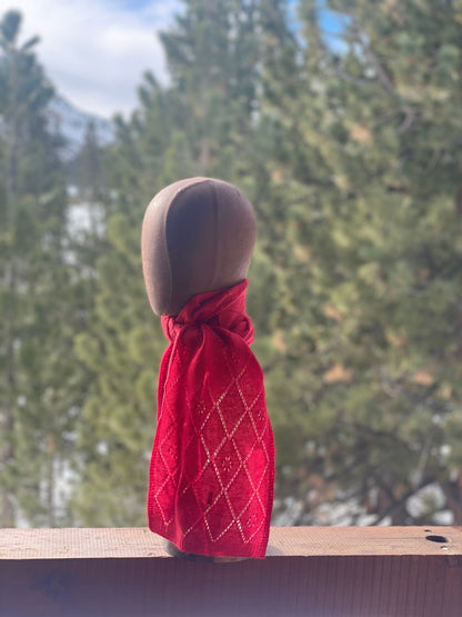 Scarf:  Short Diamond Pure Mongolian Cashmere