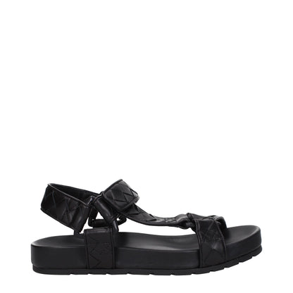 Bottega Veneta Sandali Uomo Pelle Nero
