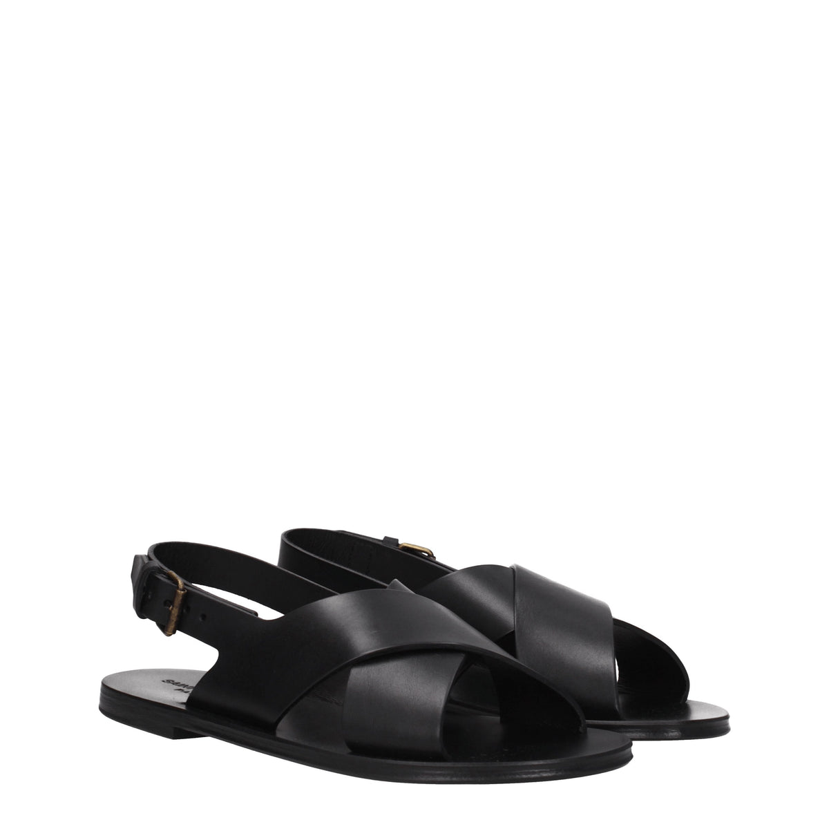Saint Laurent Sandali Uomo Pelle Nero