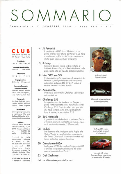 Ferrari Club Italia 1996 N 1