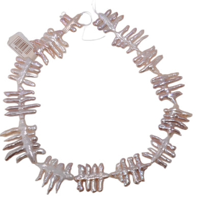 Freshwater Peach Tally Stick Pearl Strand 14.5in