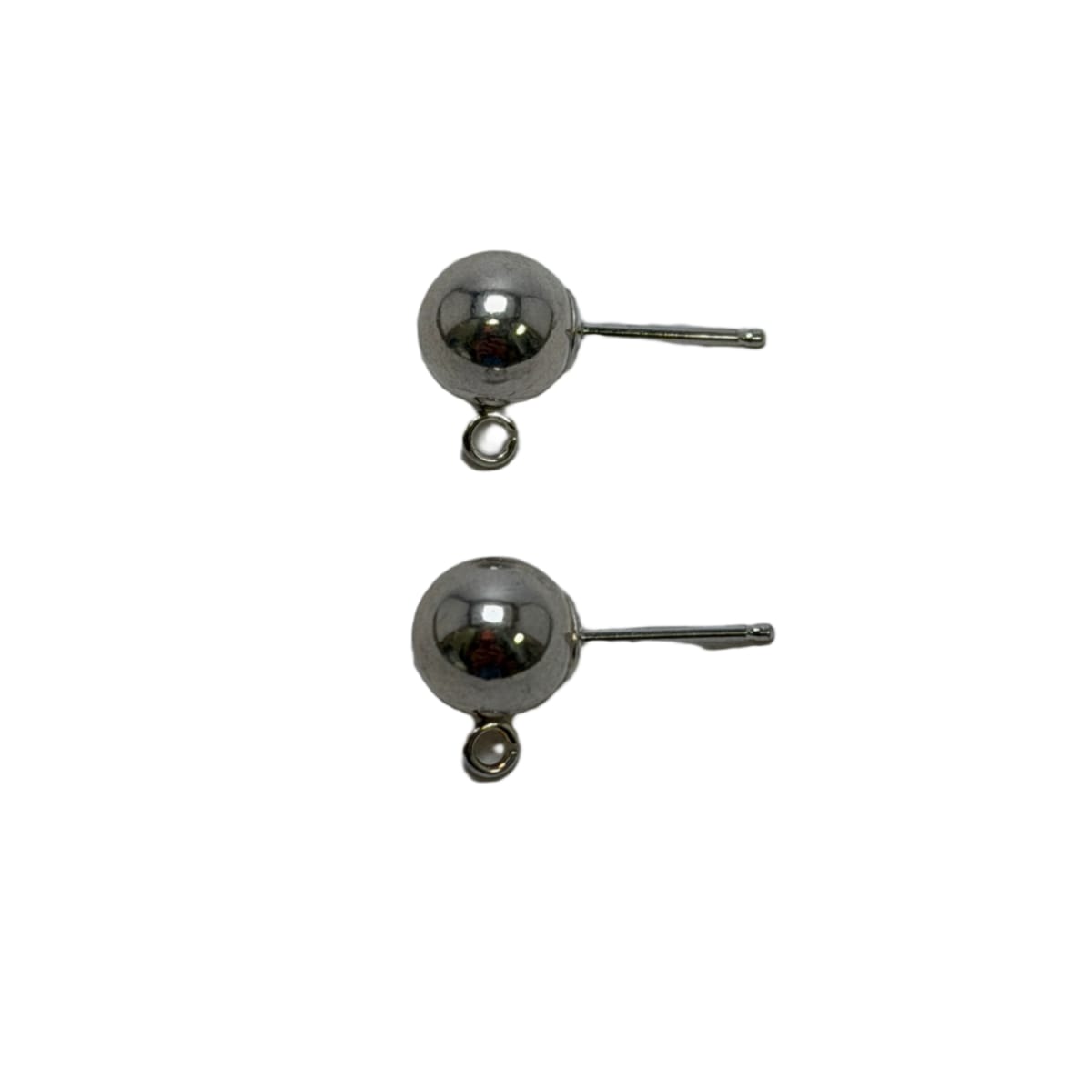 Sterling Silver 7mm Ball Post Earring Finding with Loop - .925 Silver