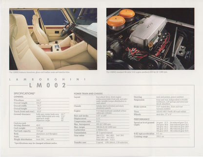 Lamborghini LM 002 Brochure