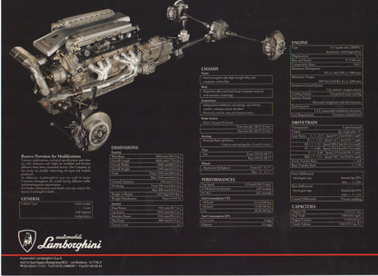 Lamborghini Press Kit 1993 Geneva - Diablo VT Presentation