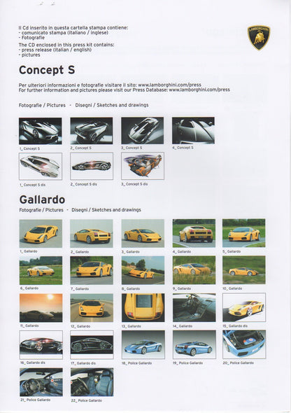 Lamborghini Press Kit 2005 Geneva