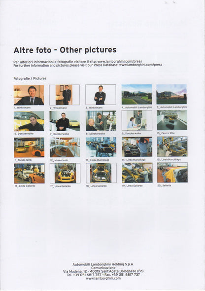 Lamborghini Press Kit 2005 Geneva