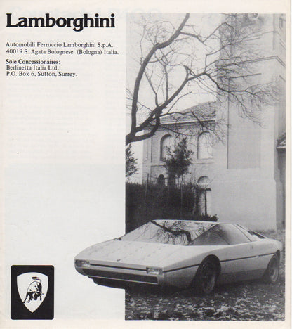 Lamborghini Production Line 1975 Brochure (UK)