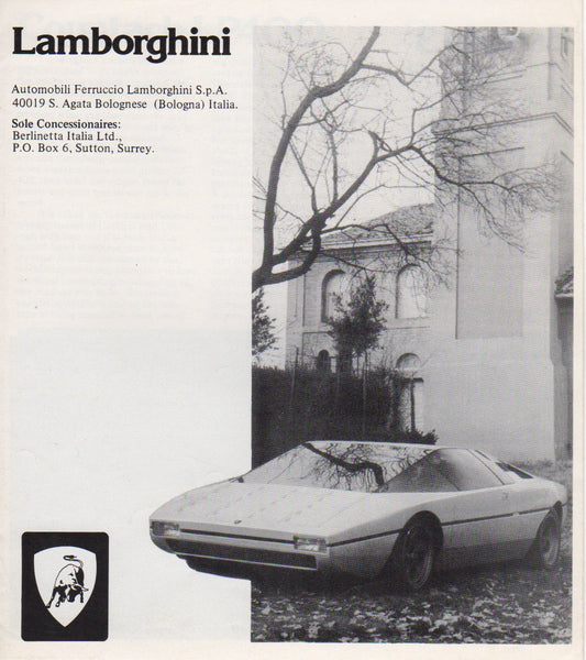 Lamborghini Production Line 1975 Brochure (UK)