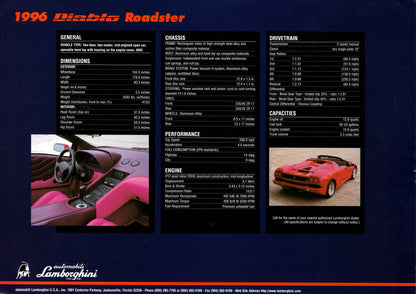 Lamborghini Roadster Brochure (US)(1996)