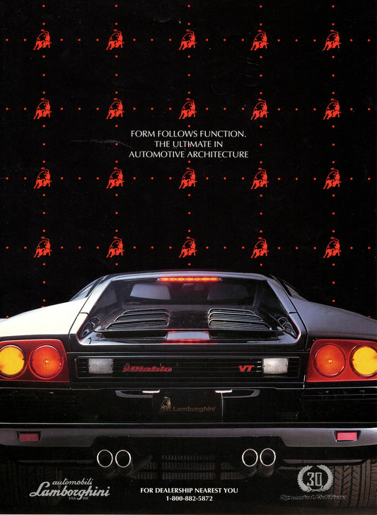 Lamborghini Diablo VT 30th Anniversary Brochure (US)