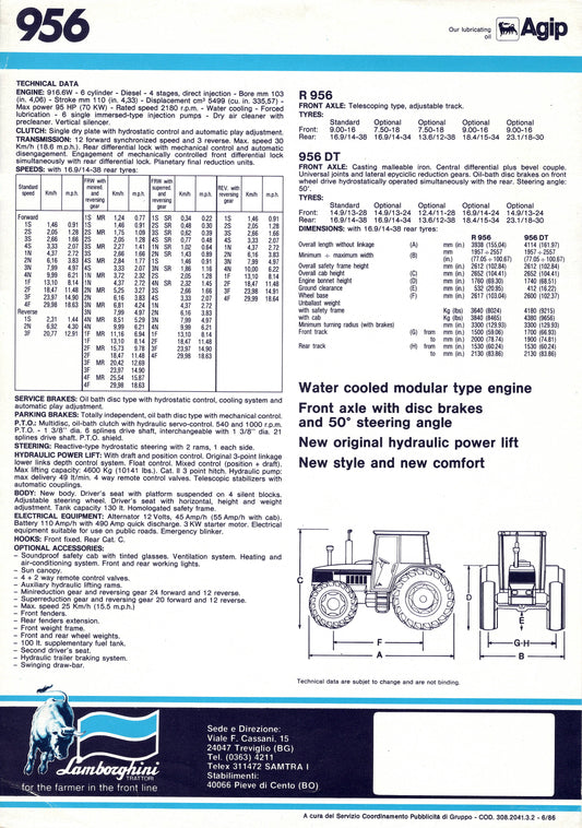Lamborghini 956 Trattori - Tractor Brochure