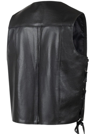Legendary Dixon Men's Leather Motorcycle Vest