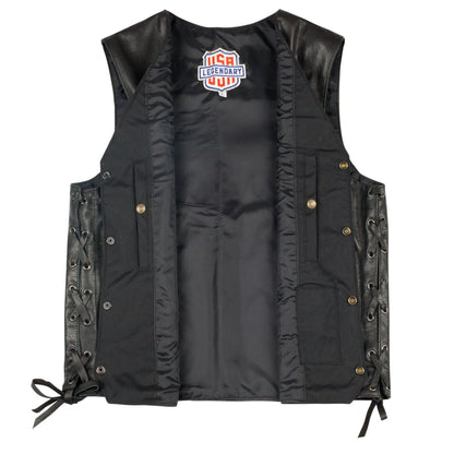 Legendary Dixon Men's Leather Motorcycle Vest