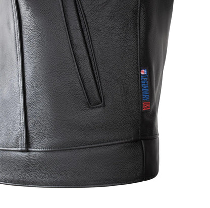 Legendary Outlaw Men's Leather Motorcycle Vest