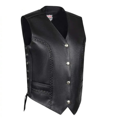 Legendary Women's Braided Leather Vest
