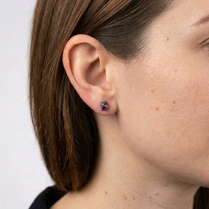 Comet Studs - Amethyst